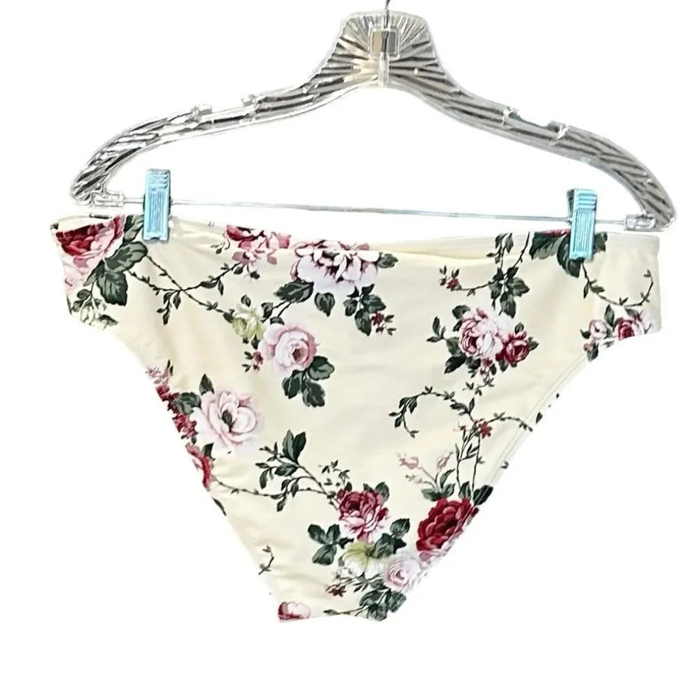 NWT Antonio Melani Style Bungalow Bikini Bottom Floral XL